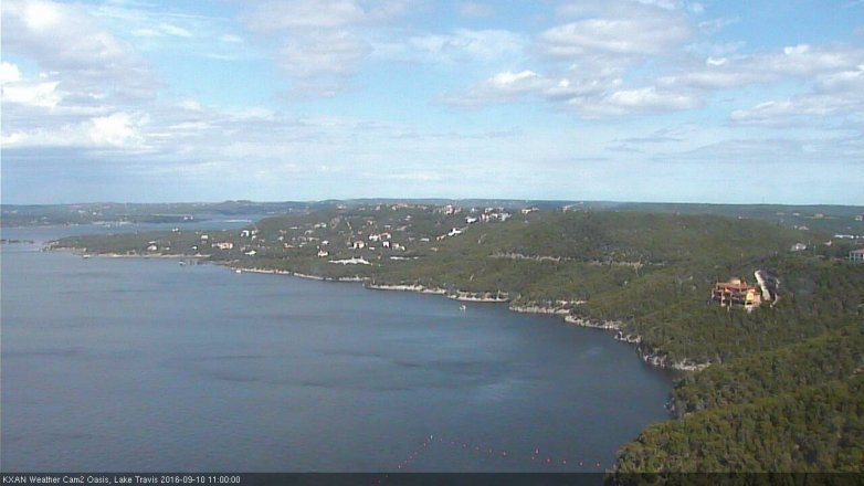 Lake Travis webcam, September 10, 2016 10:10 AM CT