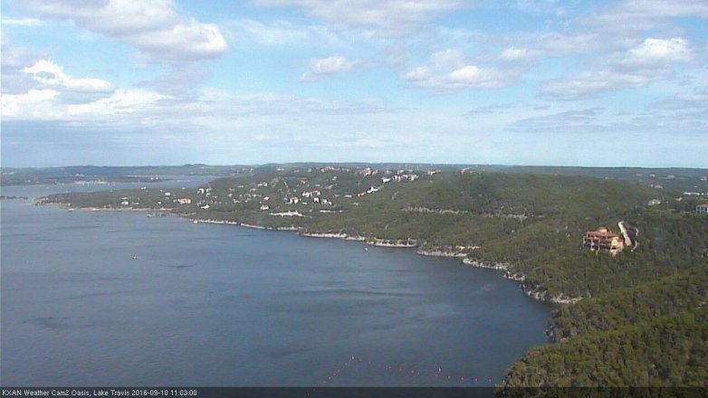 Lake Travis webcam, September 10, 2016 10:30 AM CT