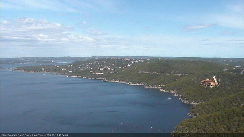 Lake Travis webcam, September 10, 2016 10:40 AM CT