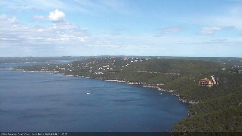 Lake Travis webcam, September 10, 2016 10:50 AM CT