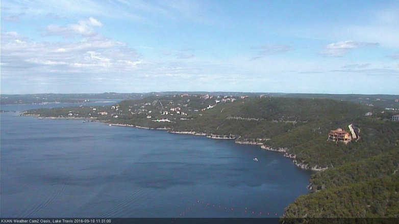Lake Travis webcam, September 10, 2016 11:00 AM CT