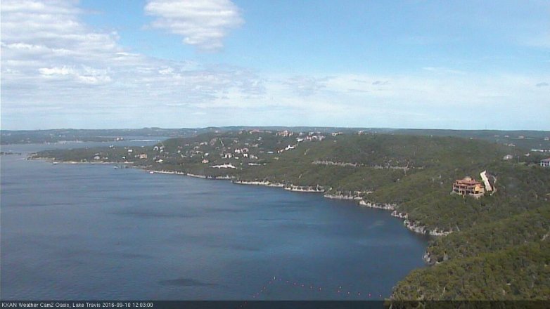 Lake Travis webcam, September 10, 2016 11:15 AM CT