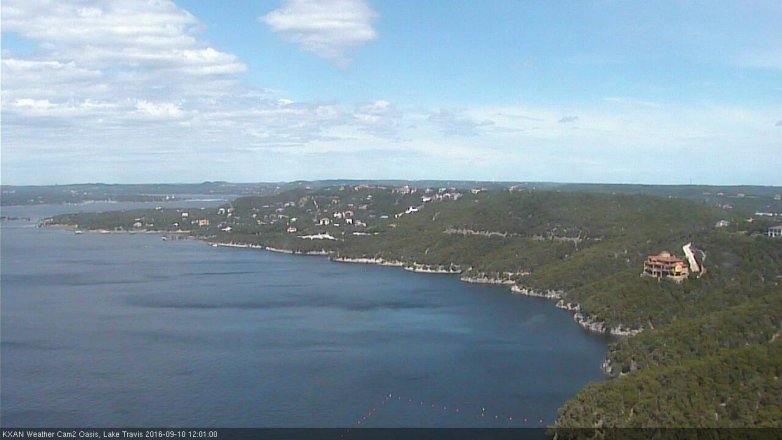Lake Travis webcam, September 10, 2016 11:20 AM CT