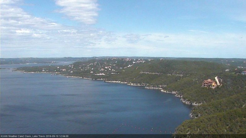 Lake Travis webcam, September 10, 2016 11:30 AM CT