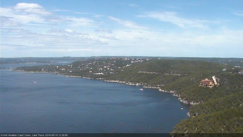 Lake Travis webcam, September 10, 2016 11:35 AM CT
