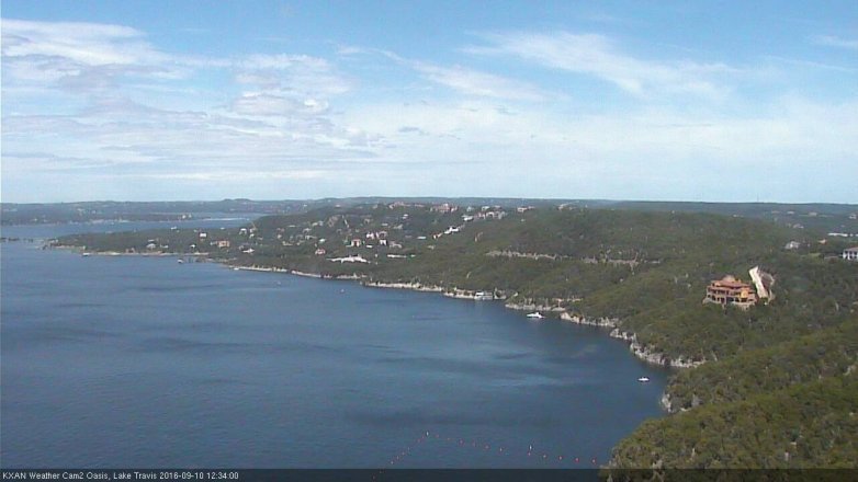 Lake Travis webcam, September 10, 2016 11:40 AM CT