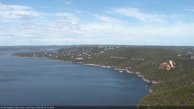 Lake Travis webcam, September 10, 2016 11:45 AM CT