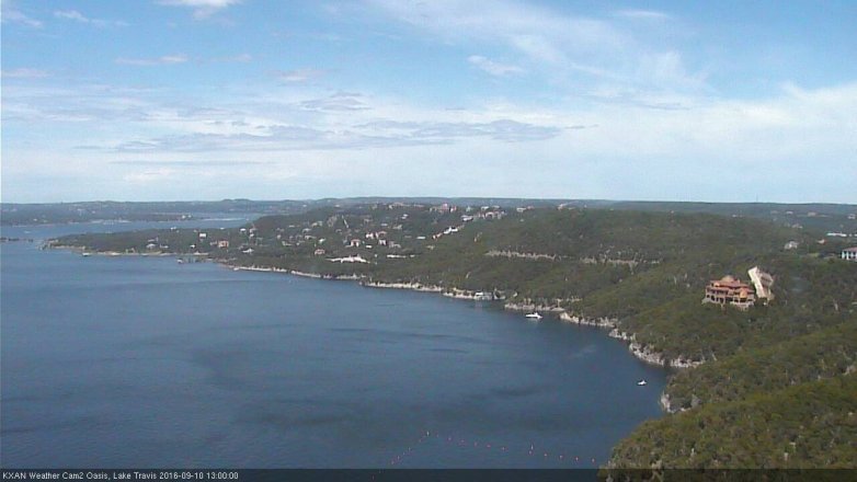 Lake Travis webcam, September 10, 2016 12:05 PM CT