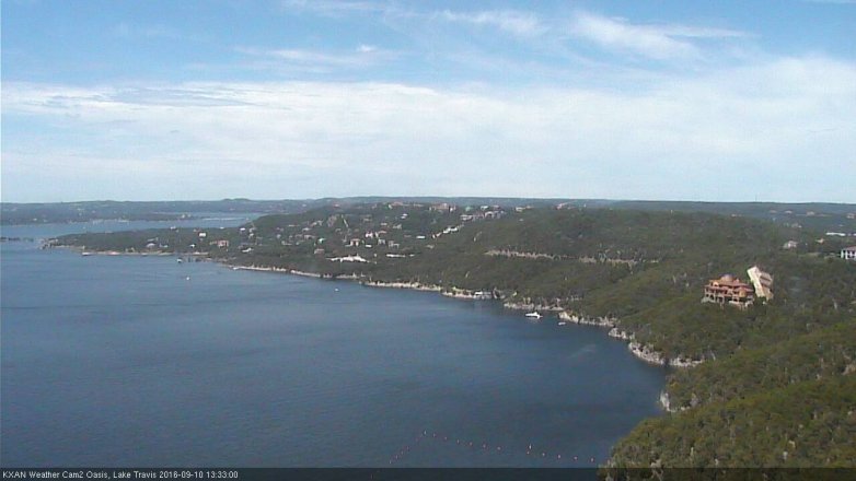 Lake Travis webcam, September 10, 2016 12:40 PM CT