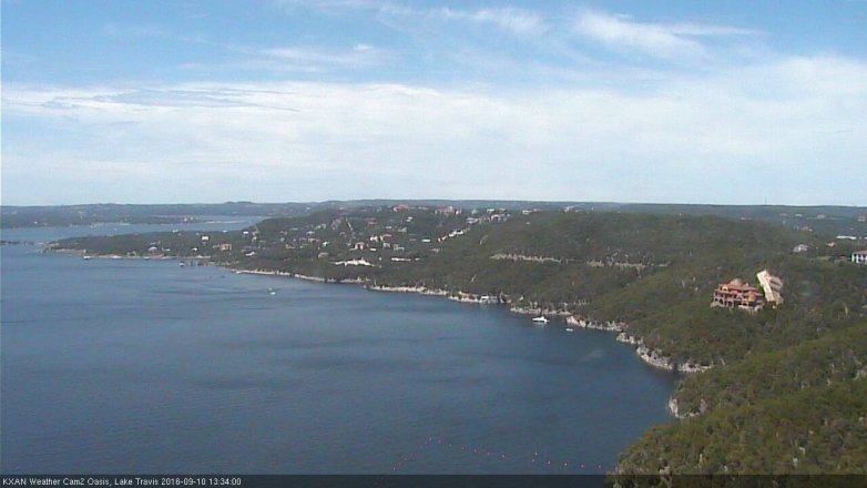 Lake Travis webcam, September 10, 2016 12:45 PM CT