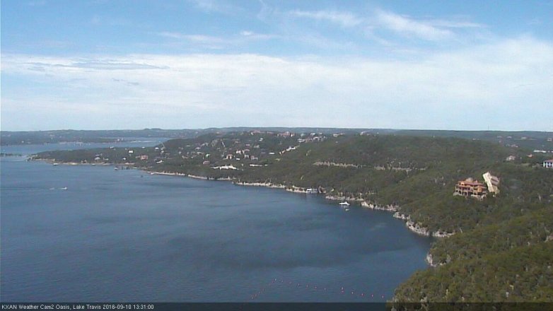 Lake Travis webcam, September 10, 2016 12:55 PM CT