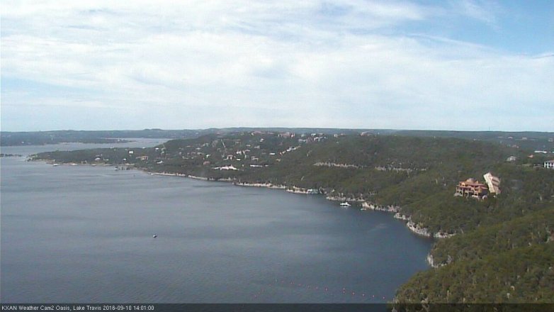 Lake Travis webcam, September 10, 2016 1:10 PM CT