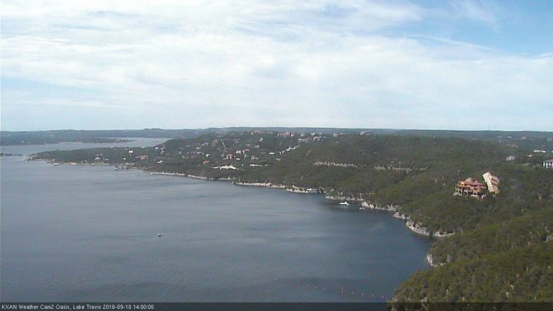 Lake Travis webcam, September 10, 2016 1:30 PM CT