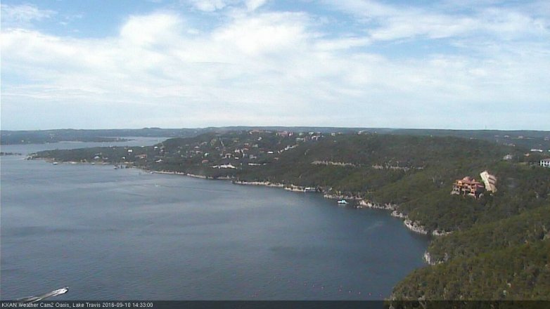 Lake Travis webcam, September 10, 2016 1:50 PM CT