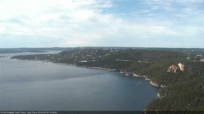 Lake Travis webcam, September 10, 2016 2:15 PM CT