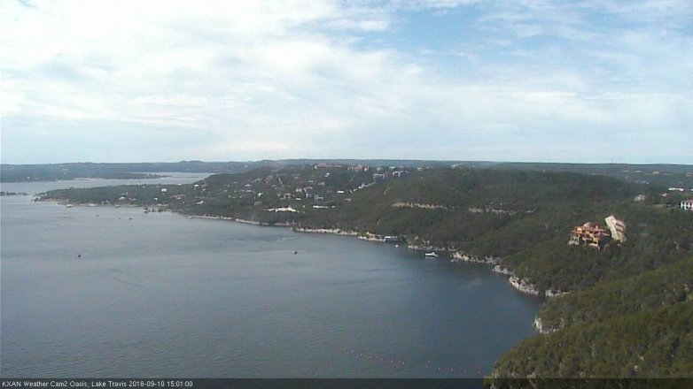 Lake Travis webcam, September 10, 2016 2:20 PM CT
