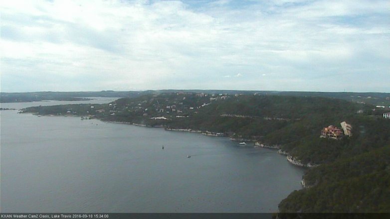 Lake Travis webcam, September 10, 2016 2:50 PM CT