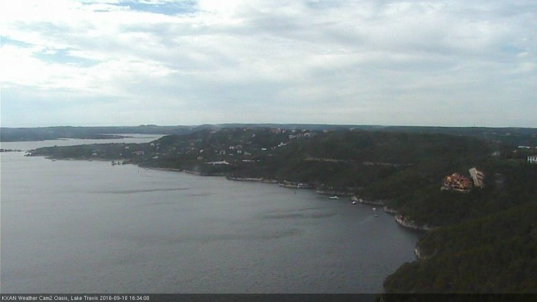 Lake Travis webcam, September 10, 2016 3:50 PM CT
