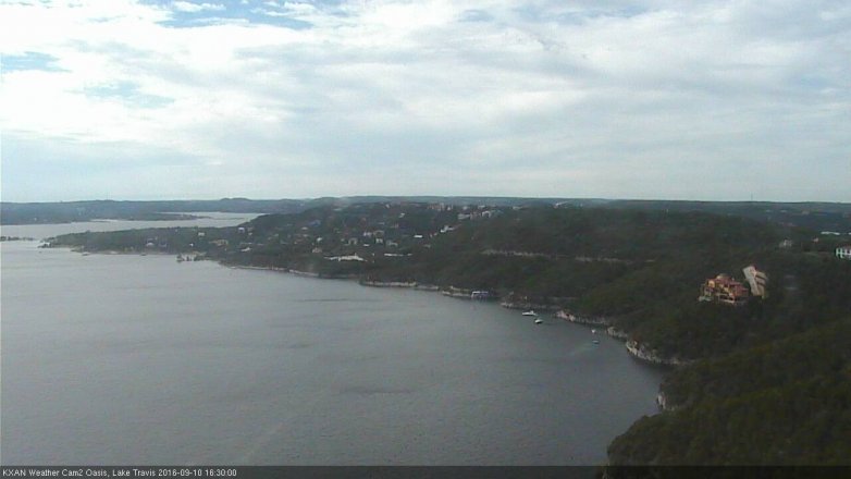 Lake Travis webcam, September 10, 2016 4:00 PM CT