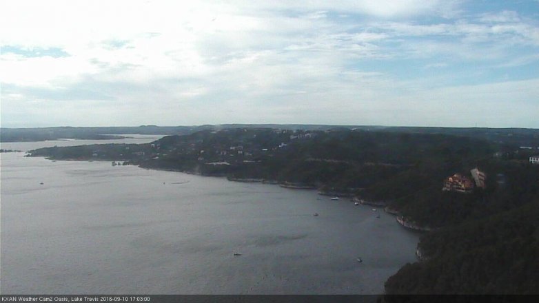 Lake Travis webcam, September 10, 2016 4:20 PM CT
