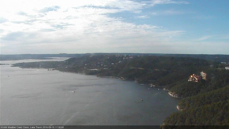 Lake Travis webcam, September 10, 2016 4:55 PM CT