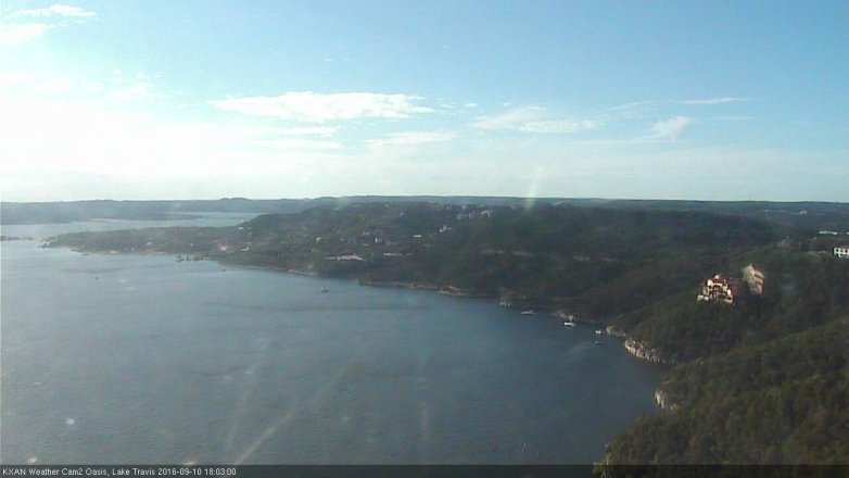 Lake Travis webcam, September 10, 2016 5:25 PM CT