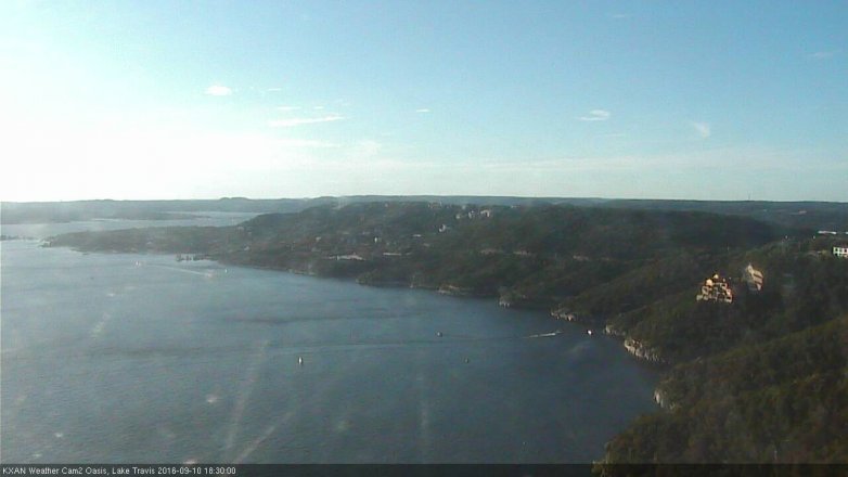 Lake Travis webcam, September 10, 2016 5:45 PM CT