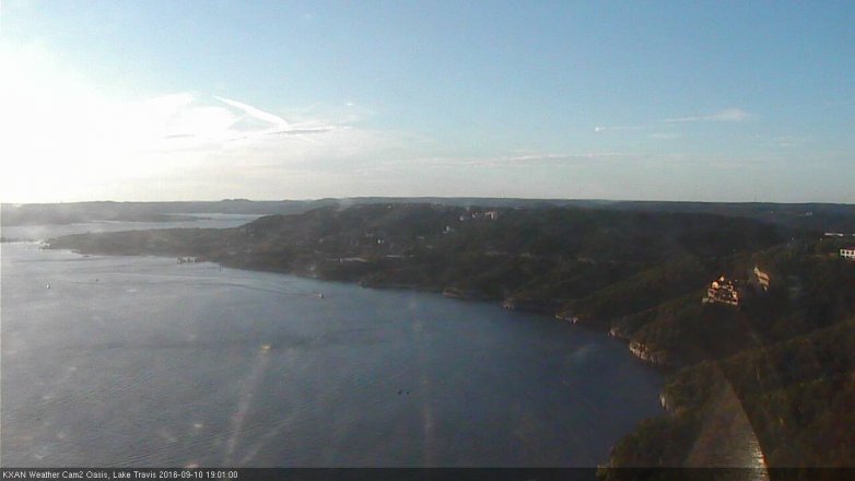 Lake Travis webcam, September 10, 2016 6:10 PM CT