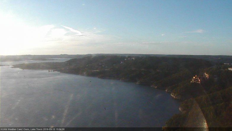 Lake Travis webcam, September 10, 2016 6:35 PM CT