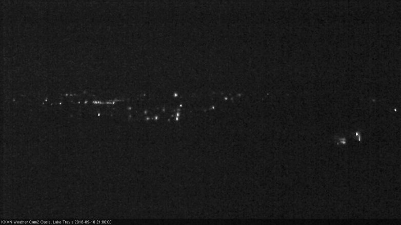 Lake Travis webcam, September 10, 2016 8:20 PM CT
