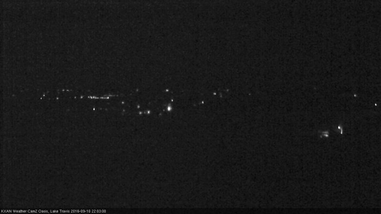 Lake Travis webcam, September 10, 2016 9:20 PM CT