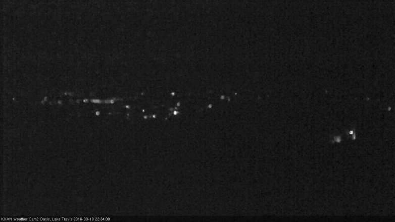 Lake Travis webcam, September 10, 2016 10:00 PM CT