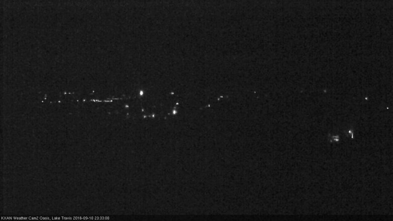 Lake Travis webcam, September 10, 2016 11:00 PM CT