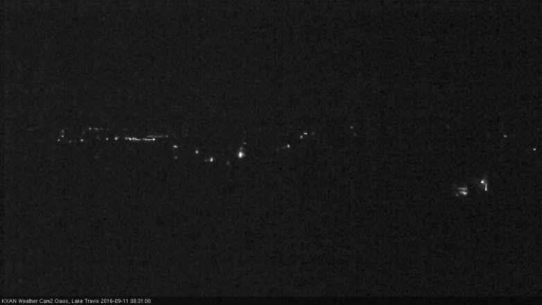 Lake Travis webcam, September 10, 2016 11:55 PM CT