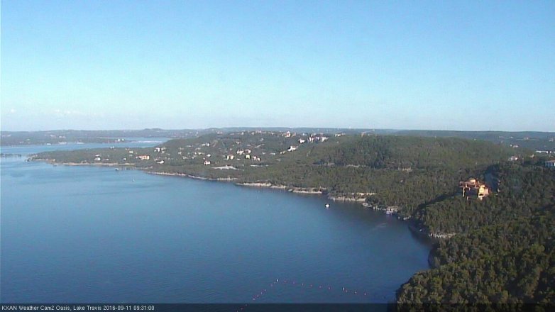 Lake Travis webcam, September 11, 2016 9:00 AM CT