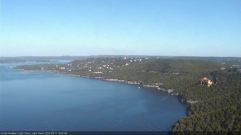 Lake Travis webcam, September 11, 2016 9:25 AM CT