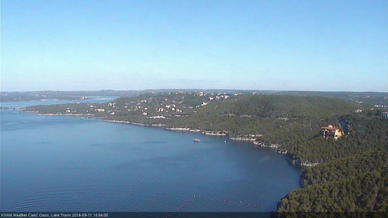 Lake Travis webcam, September 11, 2016 9:30 AM CT