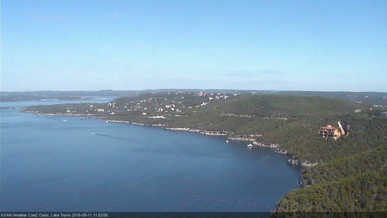 Lake Travis webcam, September 11, 2016 10:10 AM CT