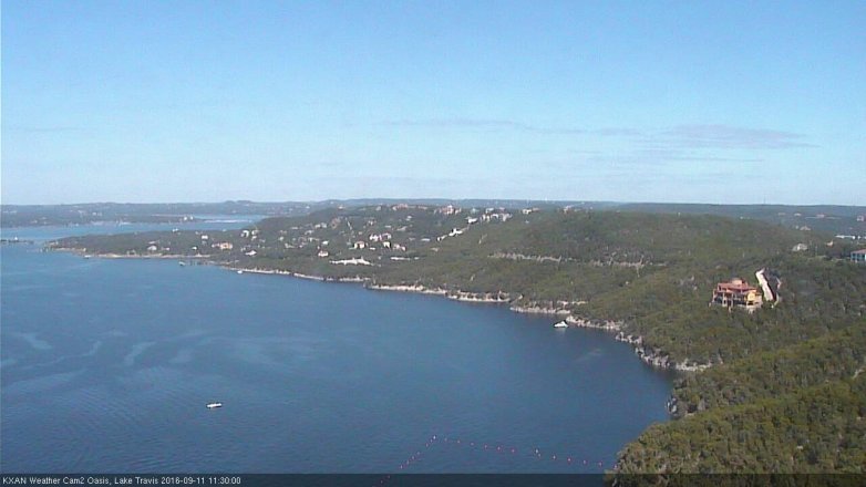 Lake Travis webcam, September 11, 2016 10:50 AM CT