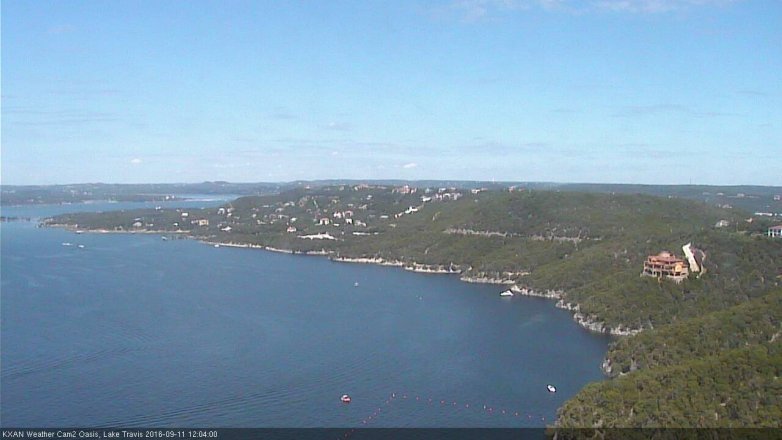 Lake Travis webcam, September 11, 2016 11:25 AM CT