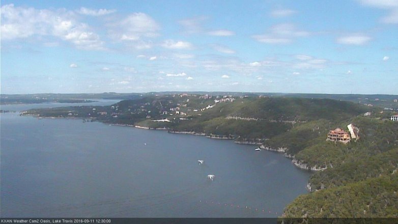 Lake Travis webcam, September 11, 2016 11:35 AM CT