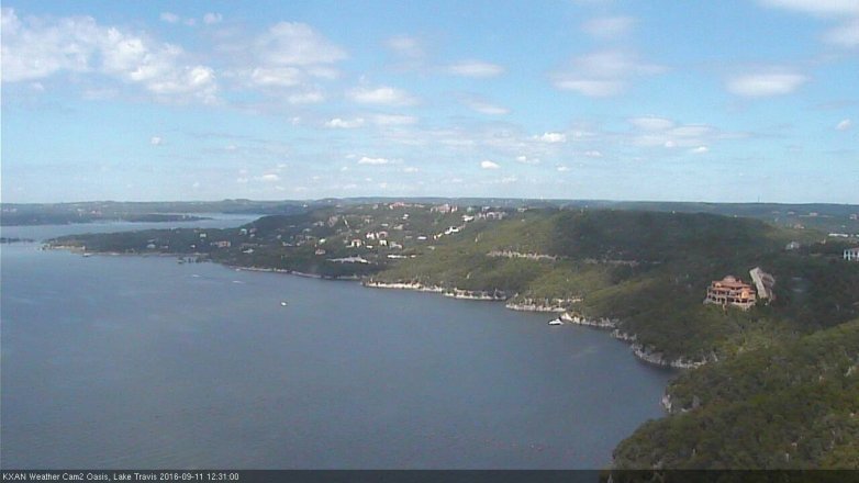 Lake Travis webcam, September 11, 2016 11:40 AM CT