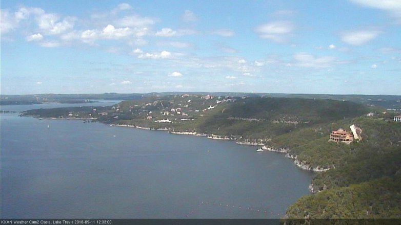 Lake Travis webcam, September 11, 2016 11:55 AM CT