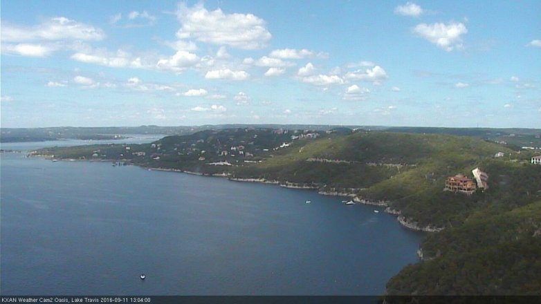 Lake Travis webcam, September 11, 2016 12:10 PM CT