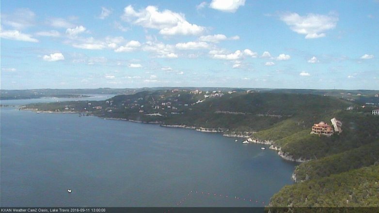 Lake Travis webcam, September 11, 2016 12:20 PM CT