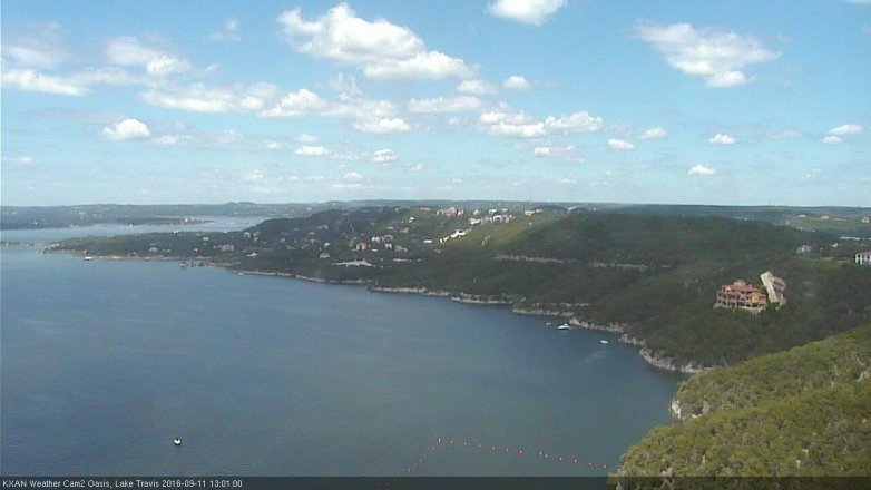 Lake Travis webcam, September 11, 2016 12:25 PM CT