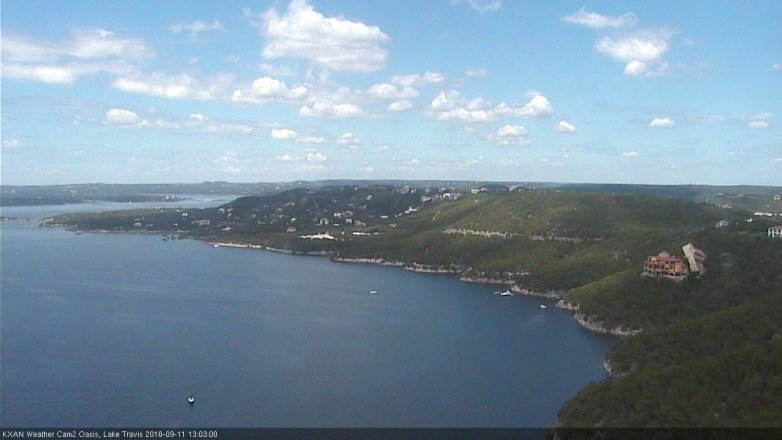 Lake Travis webcam, September 11, 2016 12:35 PM CT