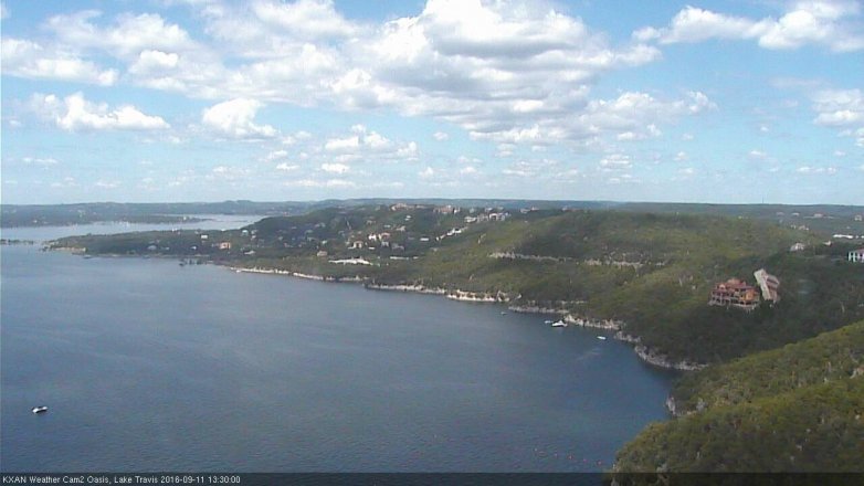 Lake Travis webcam, September 11, 2016 12:55 PM CT