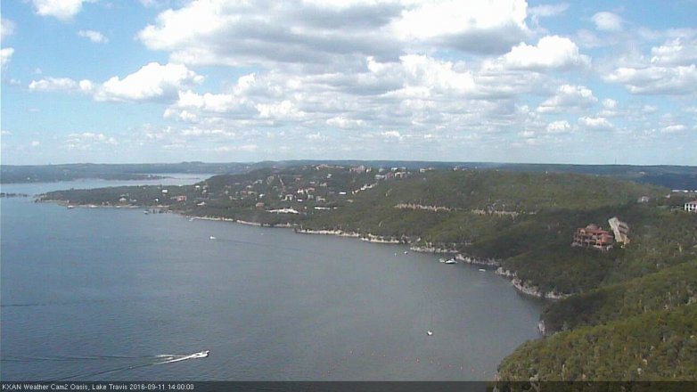 Lake Travis webcam, September 11, 2016 1:05 PM CT