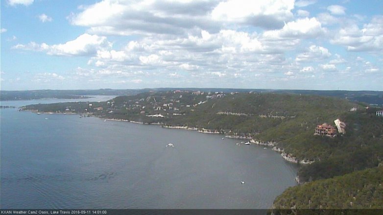 Lake Travis webcam, September 11, 2016 1:25 PM CT